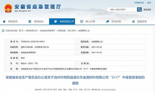 安徽通報(bào)中毒窒息事故 未采取防護(hù)措施進(jìn)窯致2死1傷，凸顯安全監(jiān)管與辦公平臺開發(fā)重要性